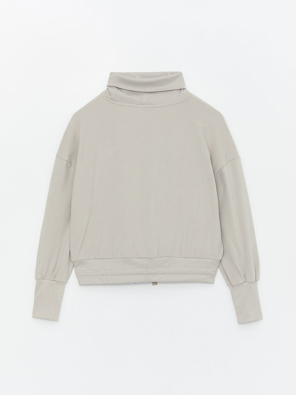 XSIDE ACTIVE Turtleneck Plain Long Sleeve Oversize Women's Sweatshirt -W35479Z8-FMC