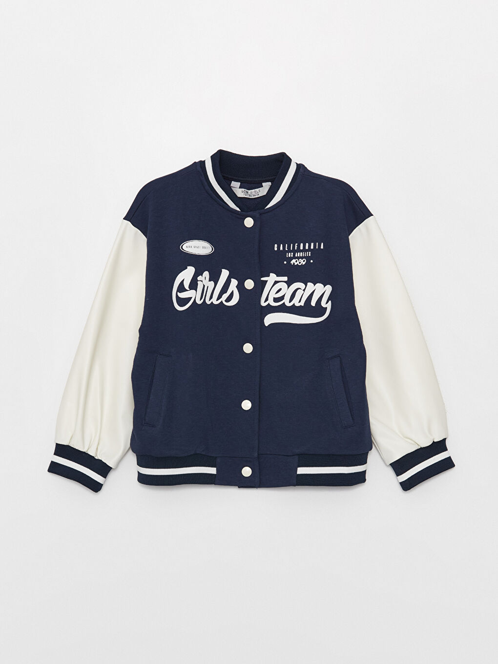 Printed Long Sleeve Girls' College Jacket -W35493Z4-HFK