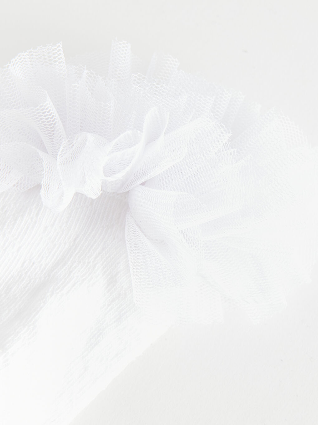 Siyah Tül Detaylı Kız Bebek Patik Çorap 2'li-1