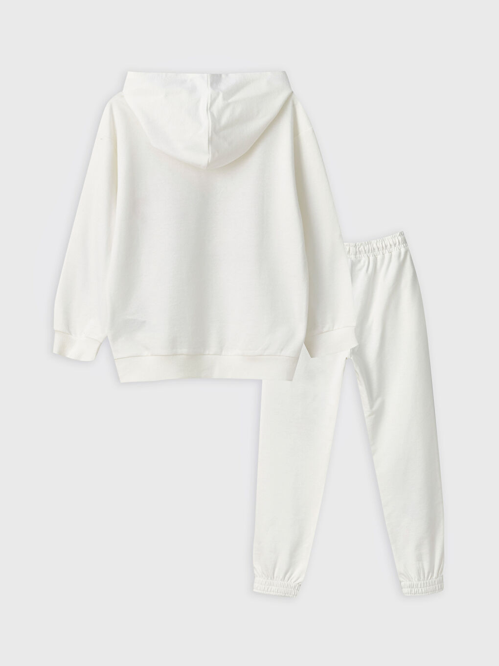 қыздарға арналған минни маус принтті ұзын жең капюшонды свитшот пен спорт шалбар жинақ-1