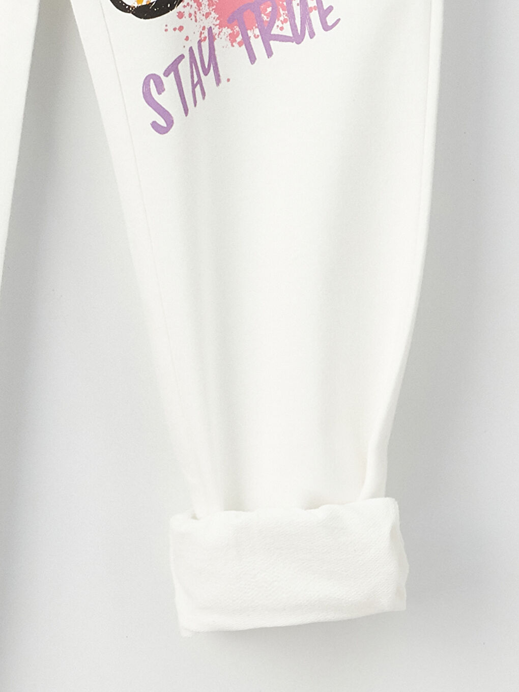 қыздарға арналған минни маус принтті ұзын жең капюшонды свитшот пен спорт шалбар жинақ-2