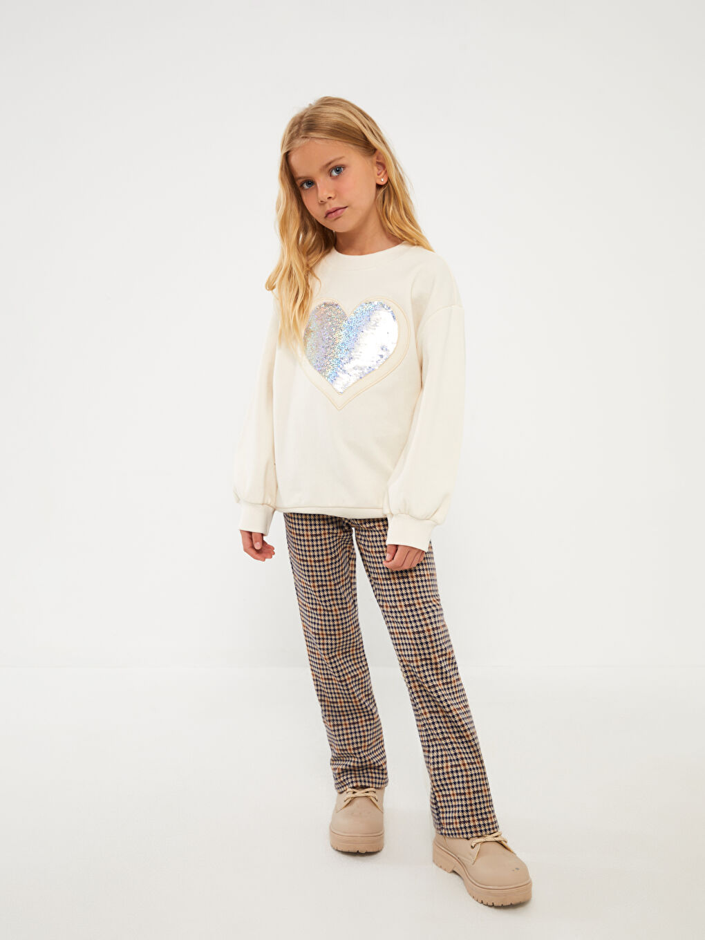 LCW Kids Karirane Pantalone za Devojčice -W35595Z4-LKQ