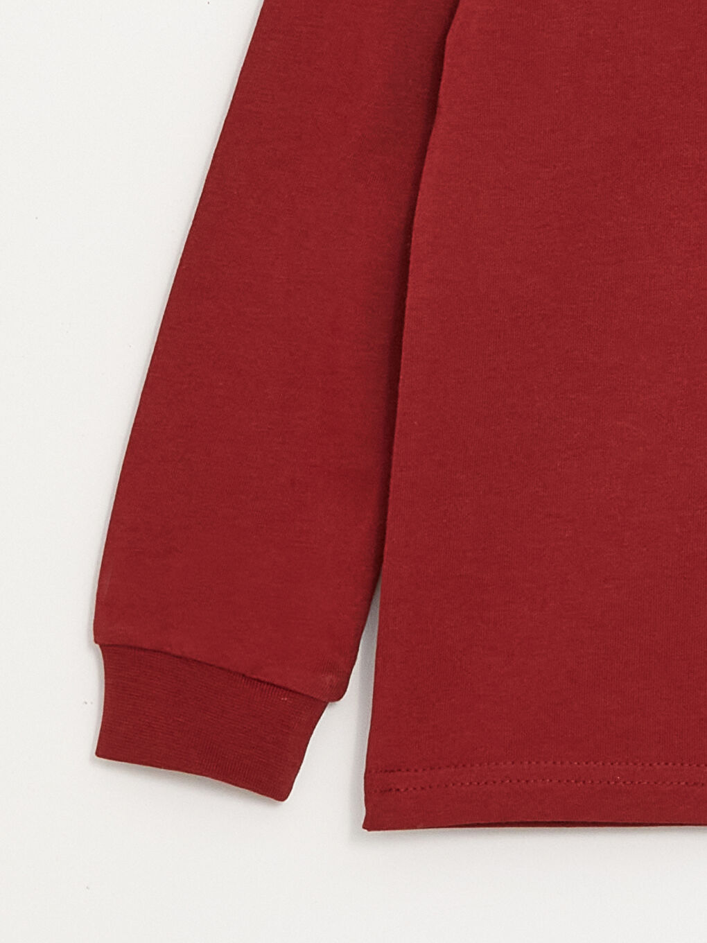 Kırmızı Bisiklet Yaka Baskılı Uzun Kollu Erkek Çocuk Tişört-2