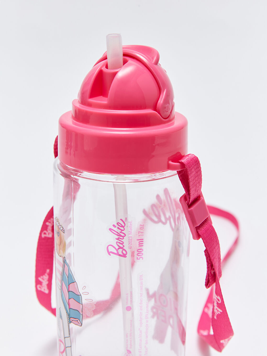 LCW ACCESSORIES Barbie Baskılı Pipetli Kız Çocuk Suluk 500 ml - 1