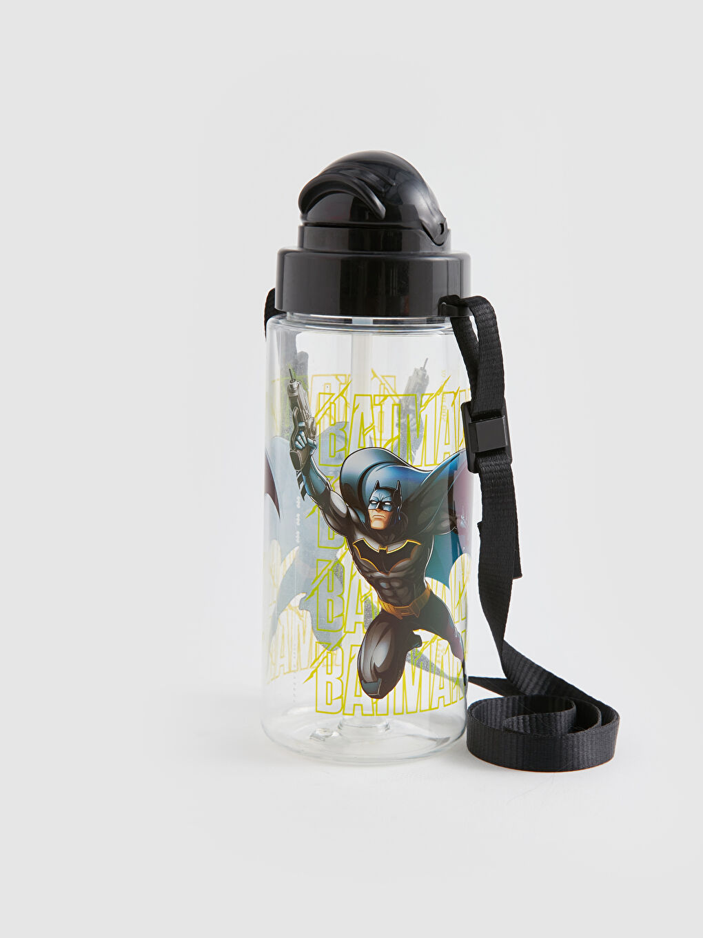Karışık Batman Baskılı Erkek Çocuk Pipetli Suluk 500 ml