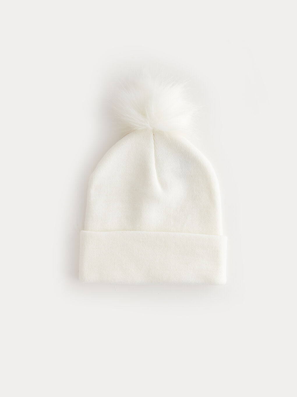 Plush Pom-Pom Women's Beanie -W35631Z8-J5E