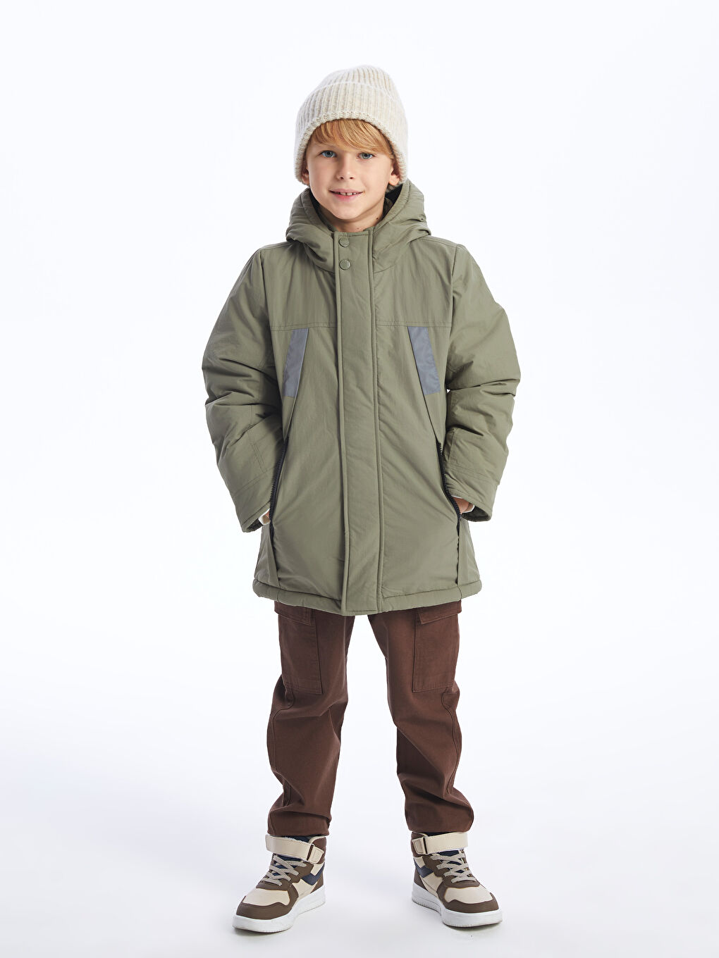 LCW Kids Kapüşonlu Erkek Çocuk Mont-1