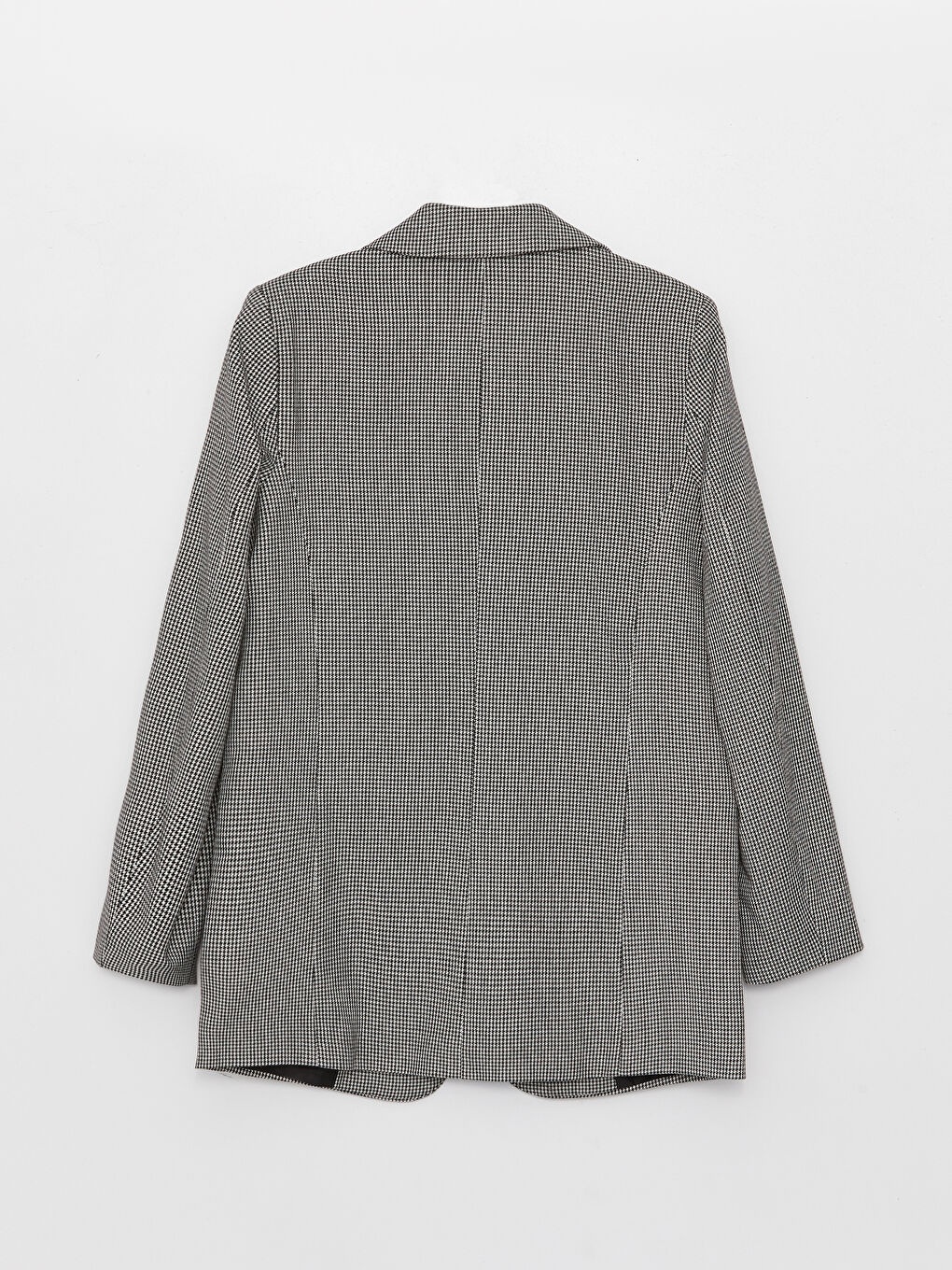 Crowbar Patterned Long Sleeve Gabardine Women's Blazer Jacket-6