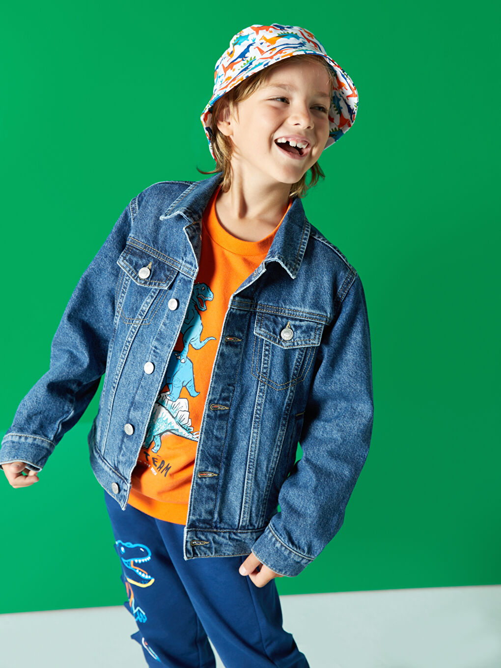 Crew Neck Printed Long Sleeve Boys' Sweatshirt