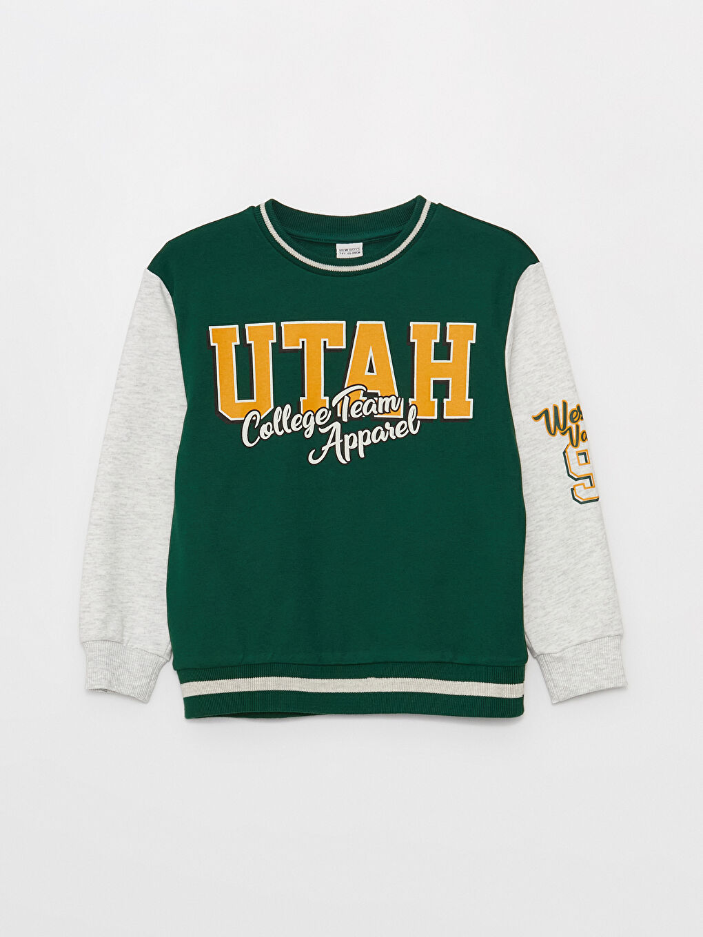 LCW Kids Koyu Yeşil Okulun Favorisi Rengarenk Baskılı Sweatshirt - 3