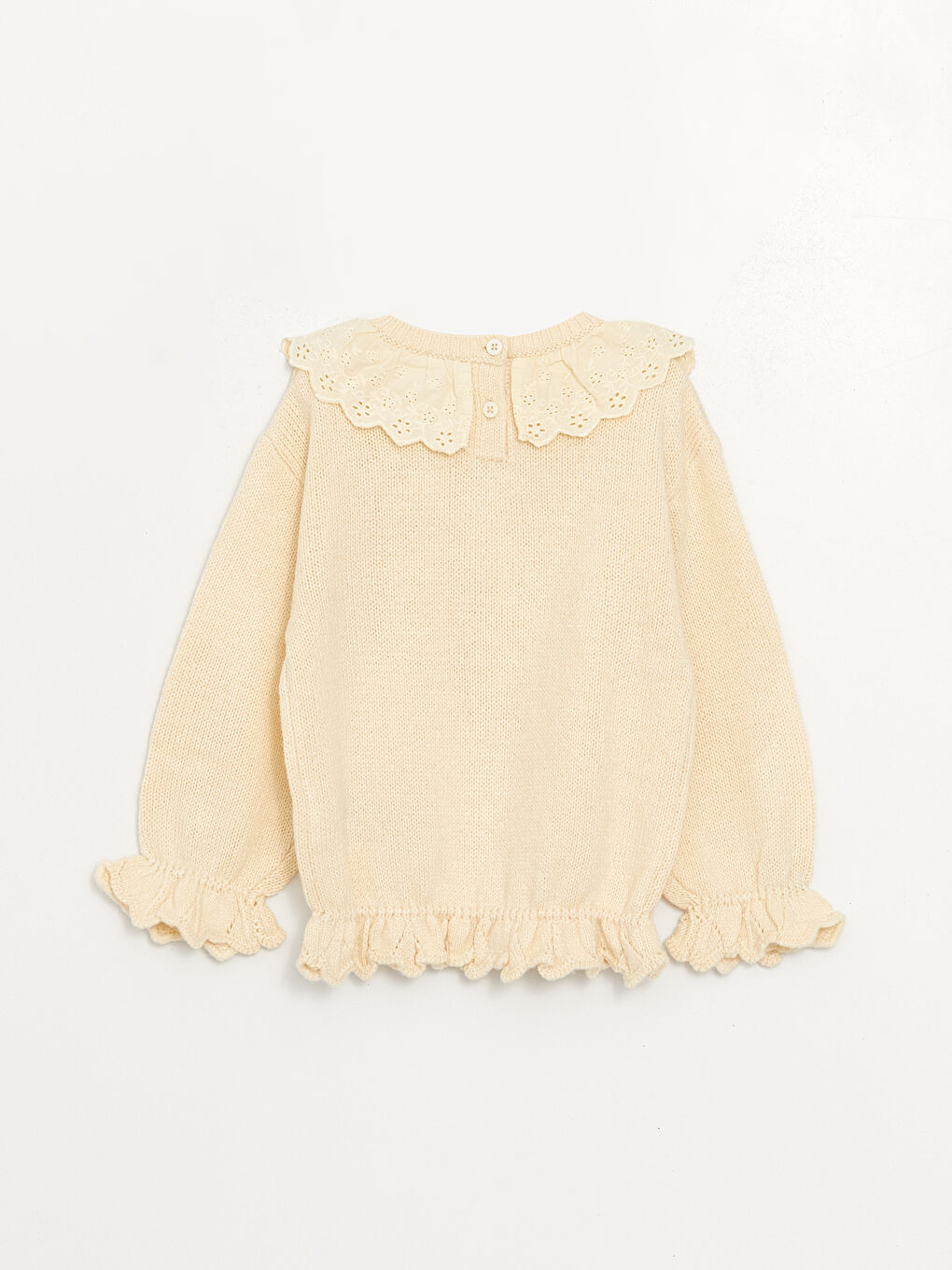 LCW baby Crew Neck Long Sleeve Patterned Baby Girl Knitwear  Sweater -W35683Z1-FT0