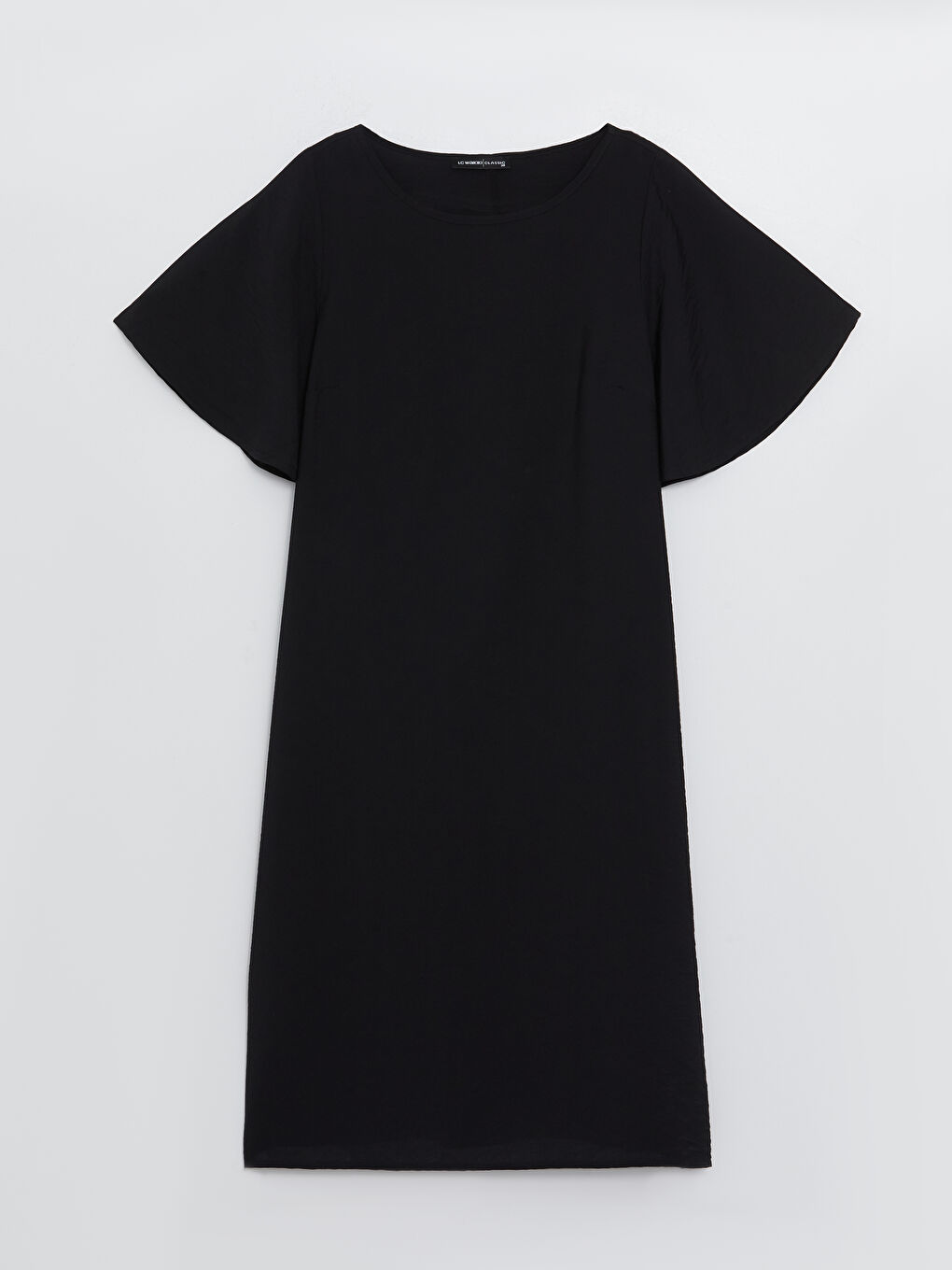 Crew Neck Straight Short Sleeve A Cut Women's Dress-5