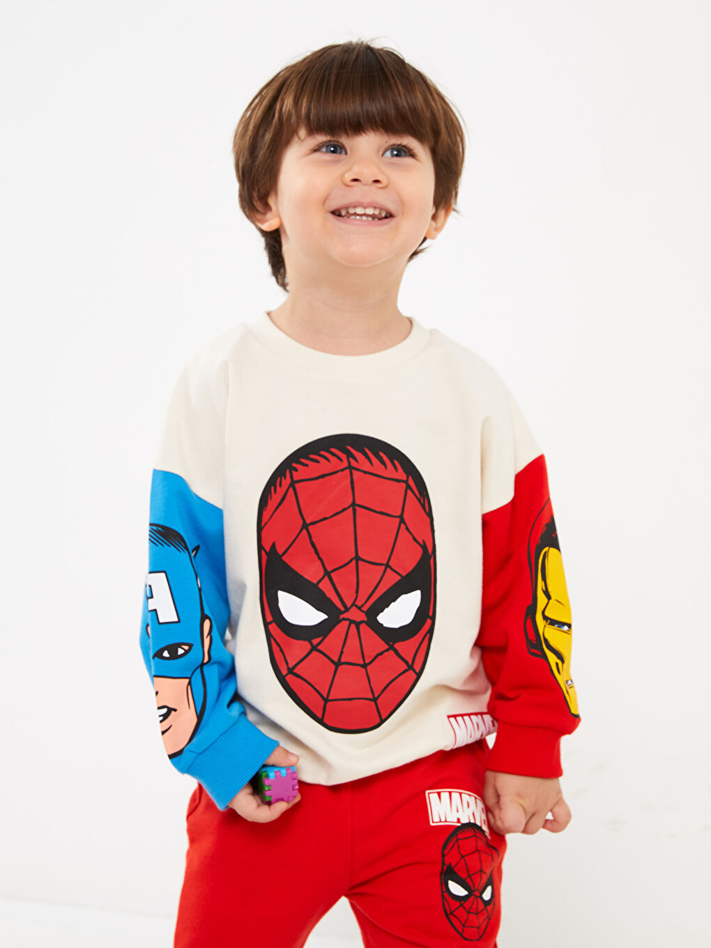 LCW baby Kırmızı Beli Lastikli Spiderman Baskılı Erkek Bebek Eşofman Alt - 2