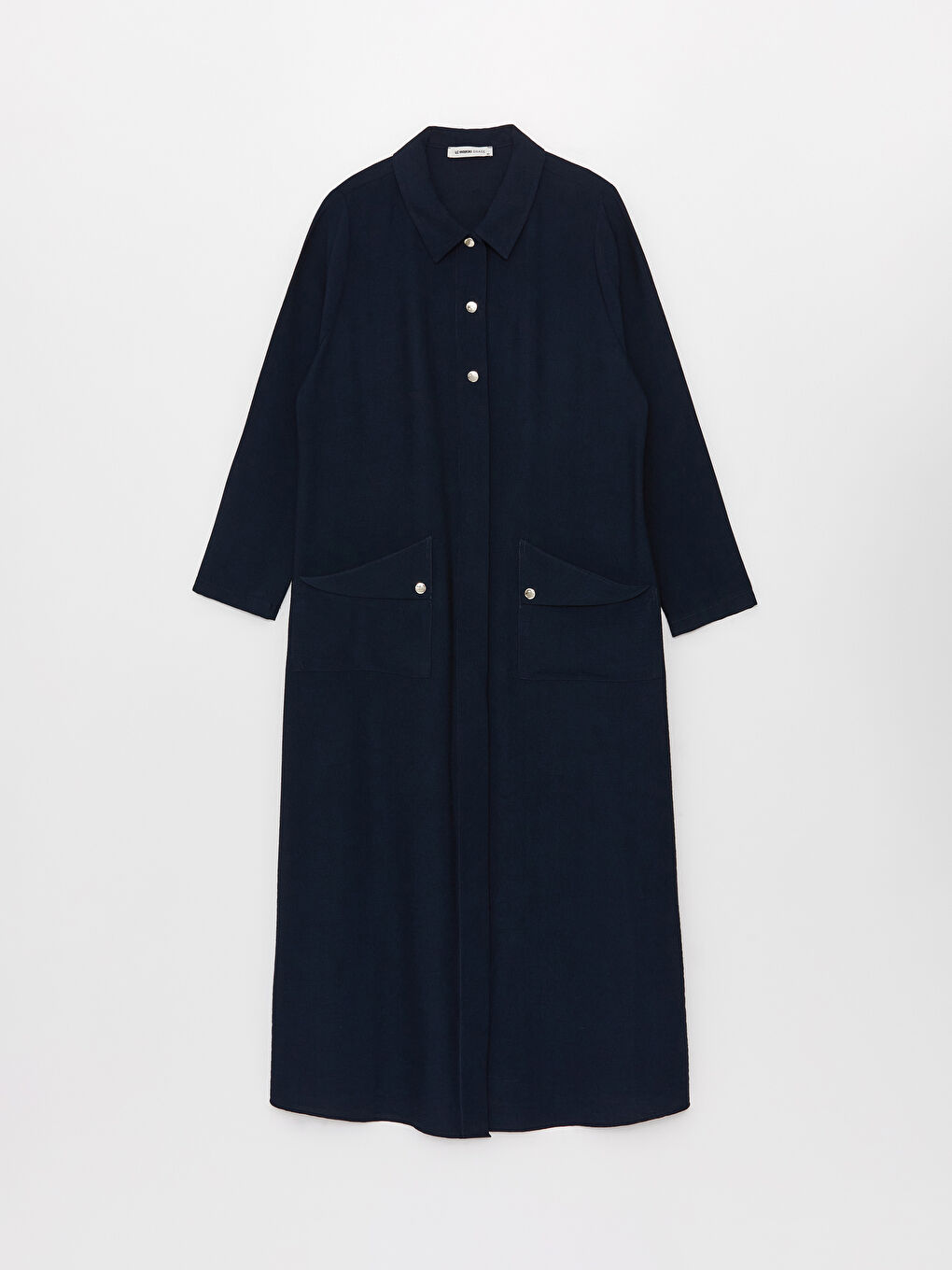 Lacivert Gömlek Yaka Kadın Ferace-5