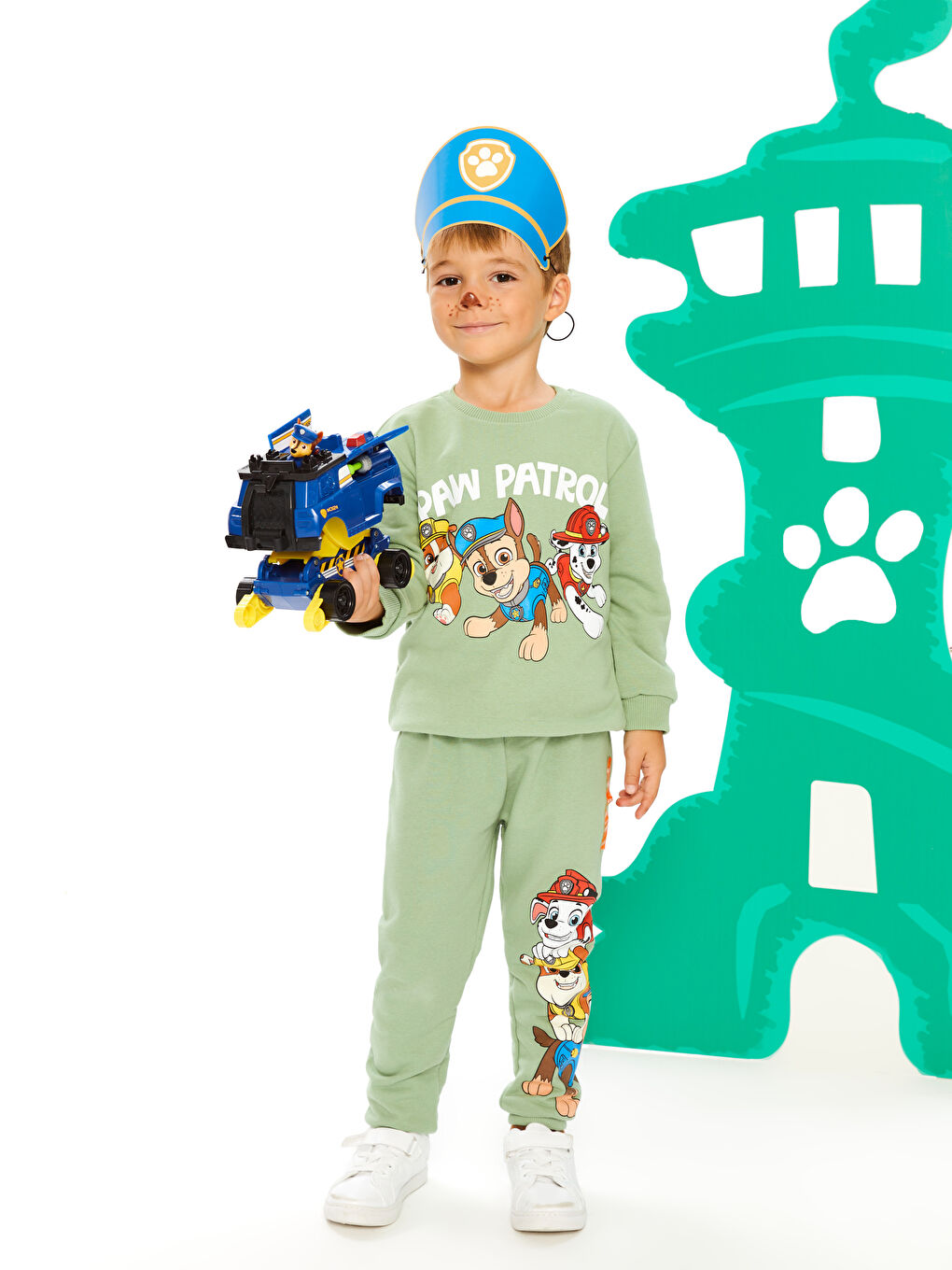 Paw Patrol Printed Baby Boy Tracksuit Bottom With Elastic Waist-2