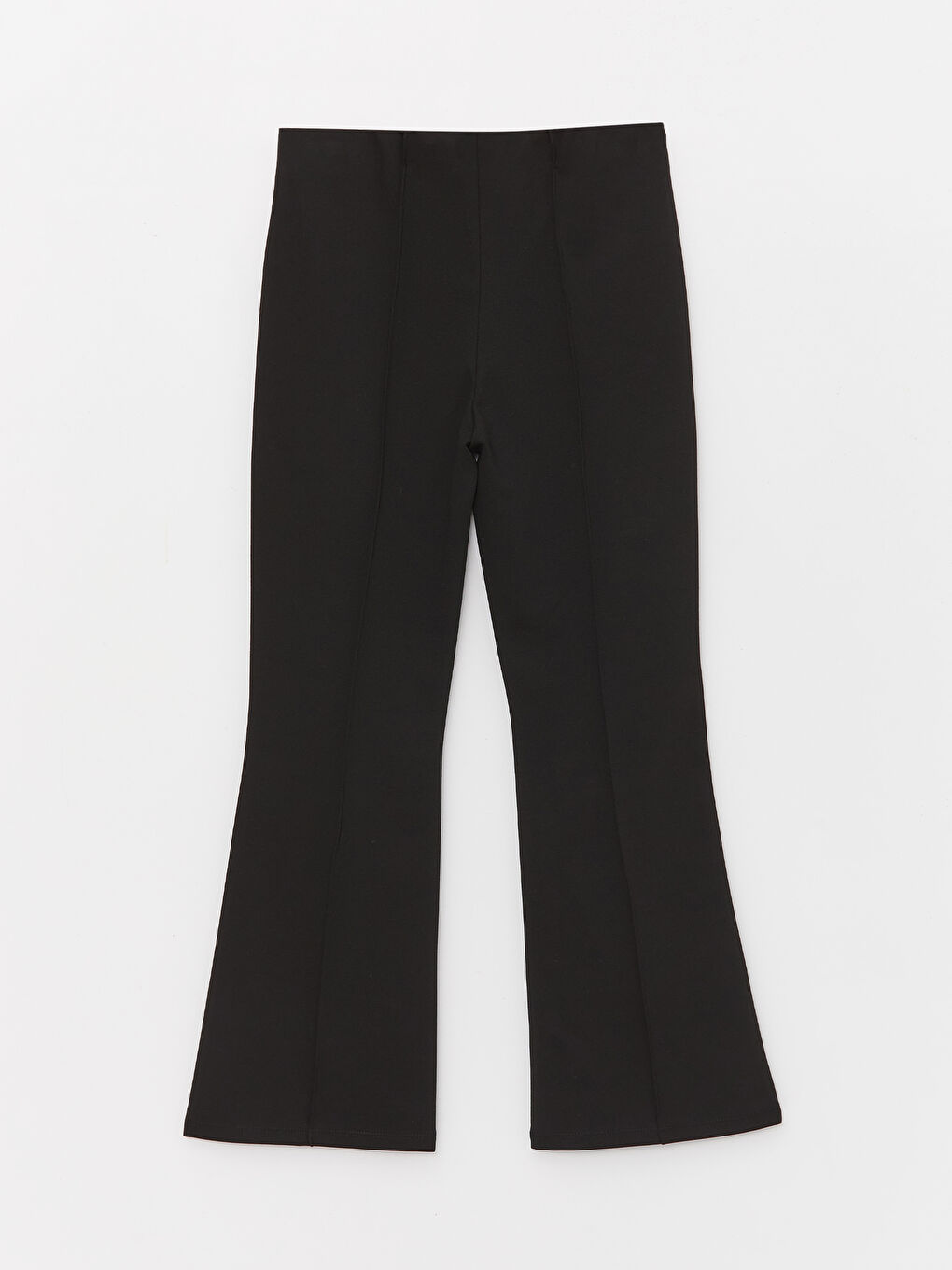 Siyah İspanyol Paça Kız Çocuk Tayt Pantolon-1