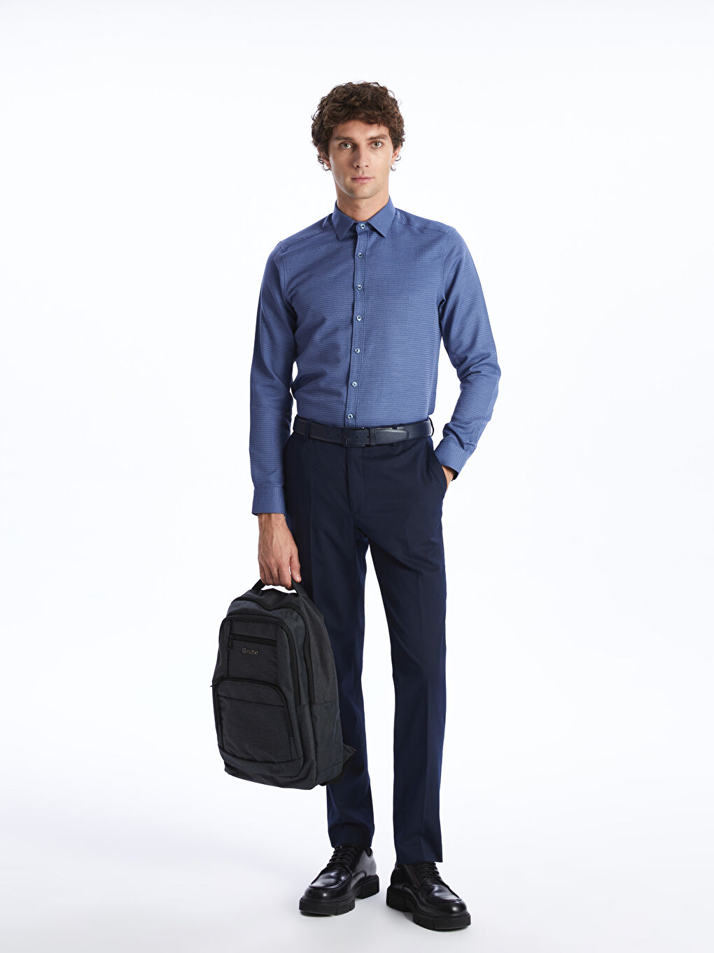 Antrasit Çok Cepli Laptop Bölmeli Erkek Sırt Çantası-1