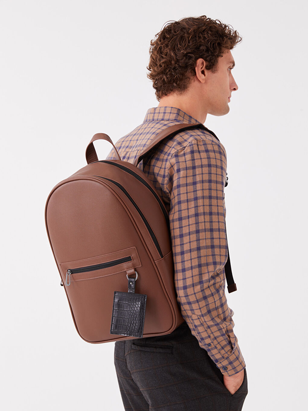 Zipper Closure Men's Laptop Bag
