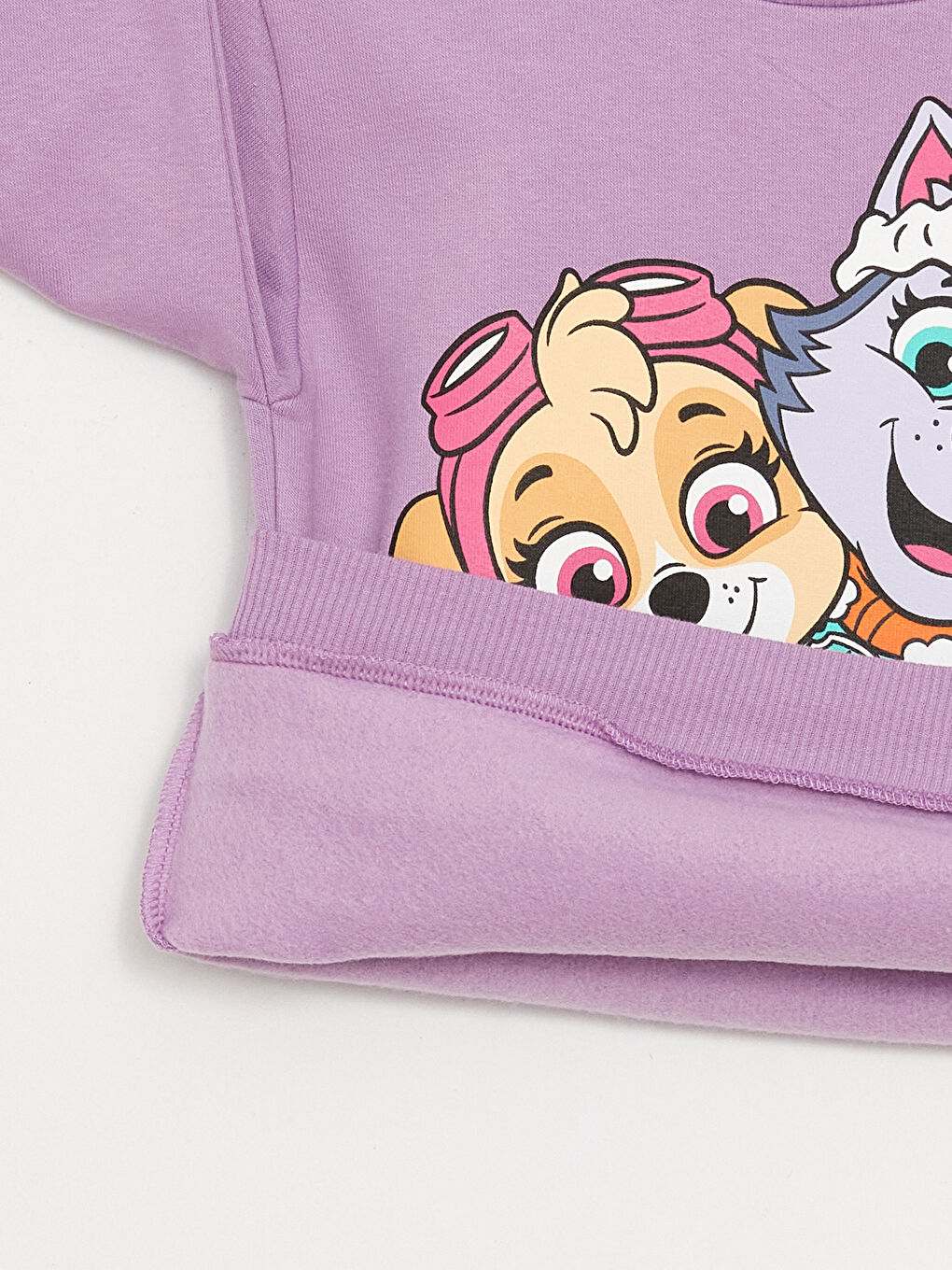 LCW baby Koyu Lila Bisiklet Yaka Uzun Kollu Paw Patrol Baskılı Kız Bebek Sweatshirt - 1