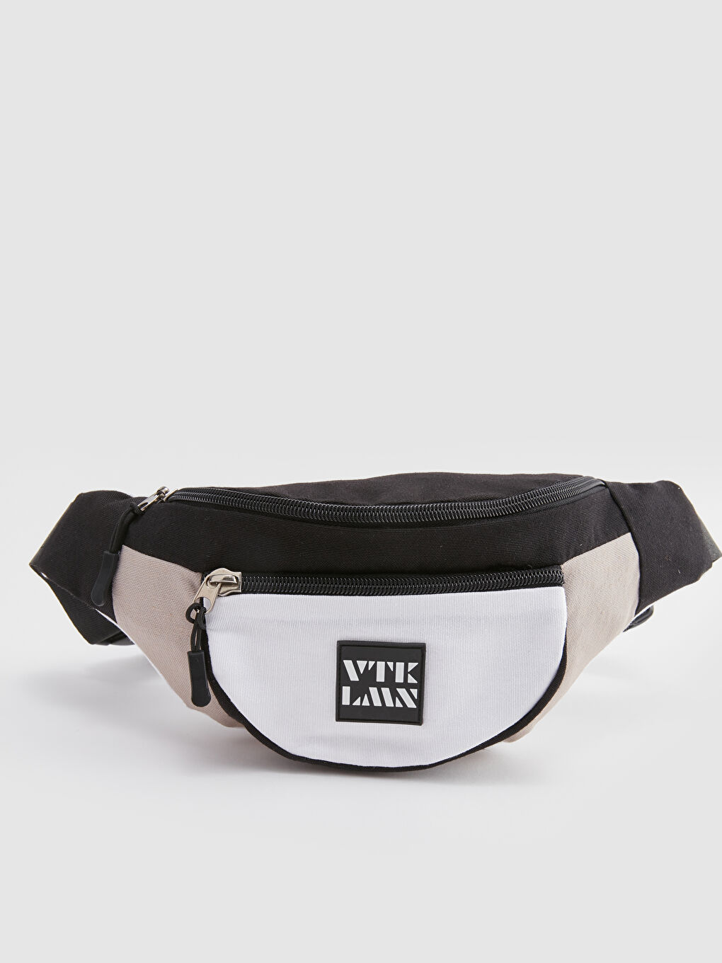 Karışık Etiket Detaylı Erkek Bel Çantası-3