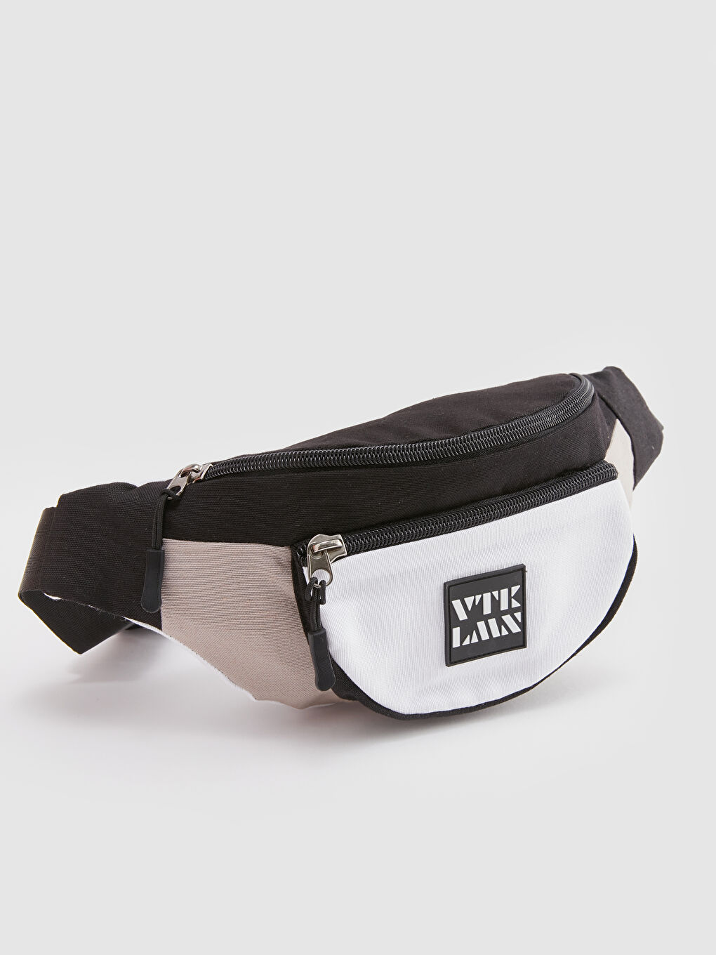 Karışık Etiket Detaylı Erkek Bel Çantası-4
