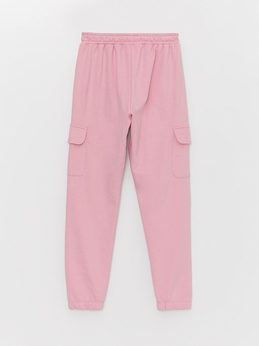 Elasticated Waist Basic Girls' Cargo Sweatpants-1