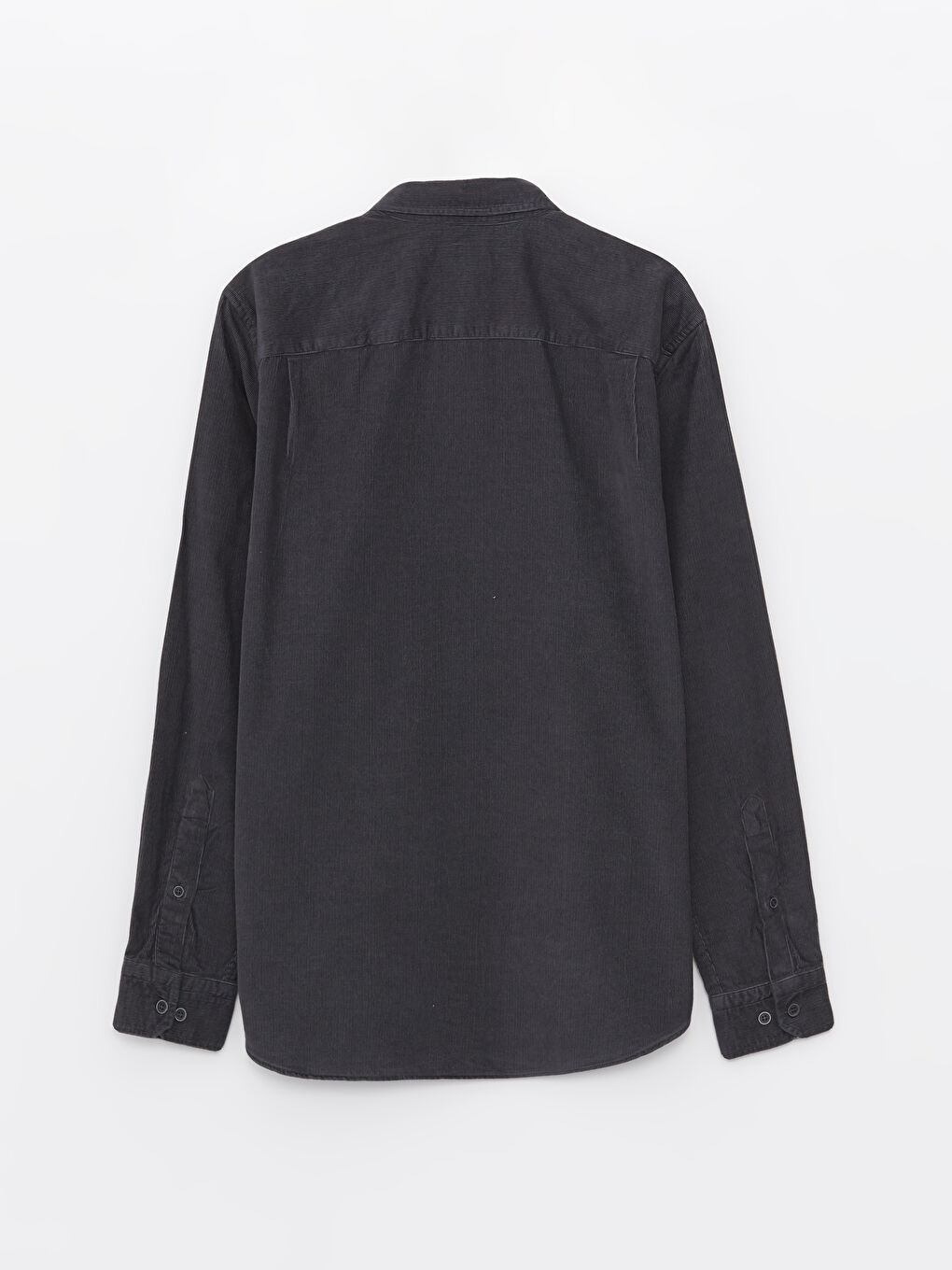 Antrasit Regular Fit Uzun Kollu Kadife Erkek Gömlek-6