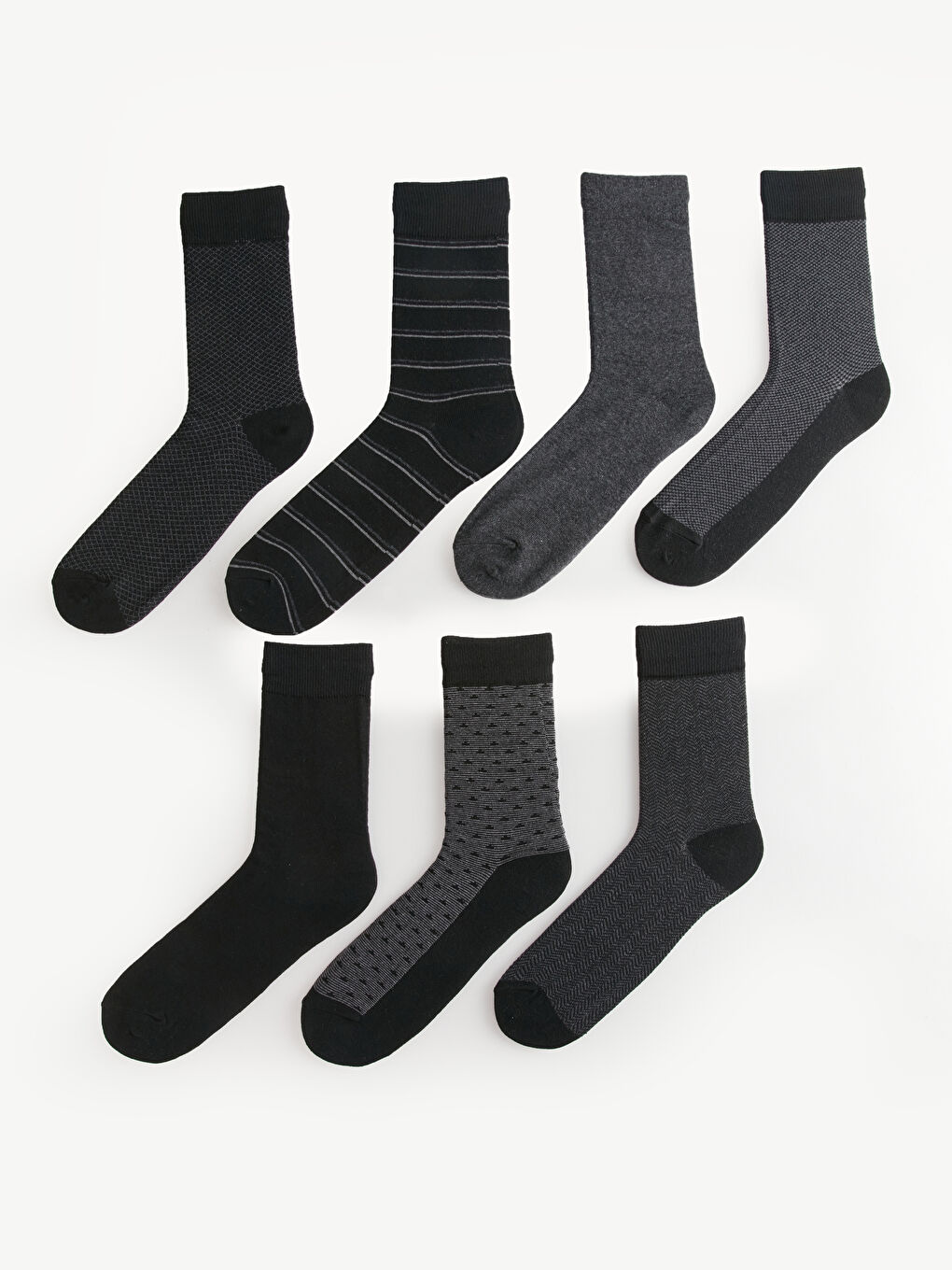 Узорчатые мужские носки до щиколотки, набор из 7 штук