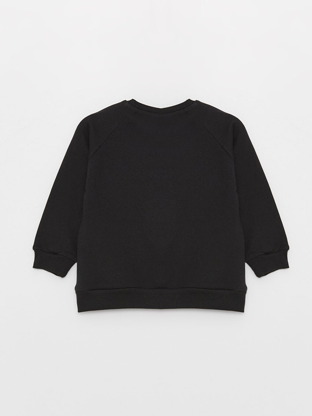 Siyah Bisiklet Yaka Uzun Kollu Baskılı Erkek Bebek Sweatshirt-1