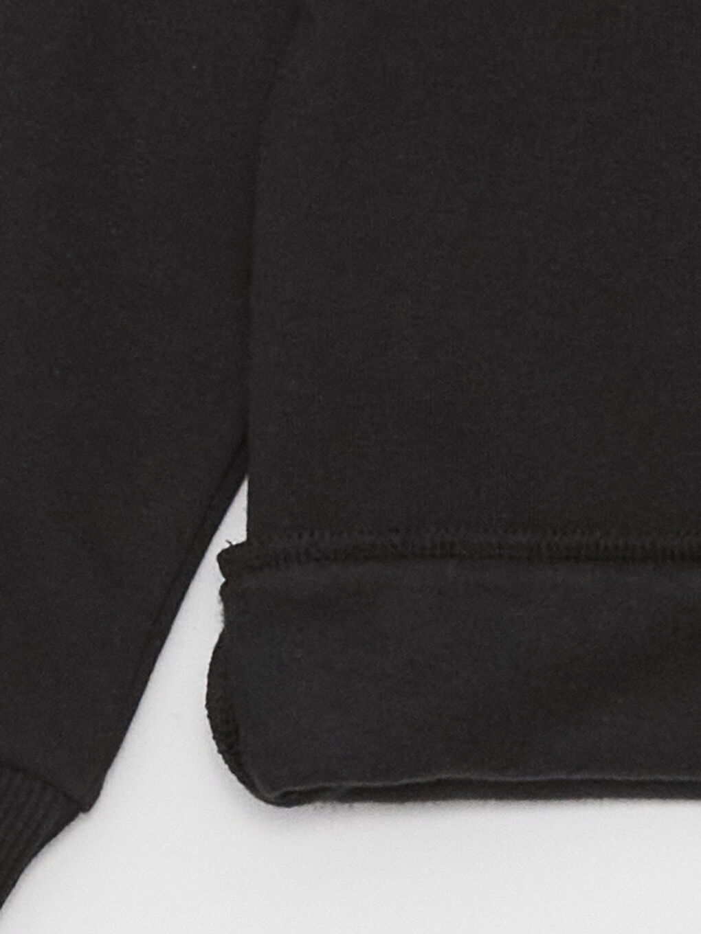 Siyah Bisiklet Yaka Uzun Kollu Baskılı Erkek Bebek Sweatshirt-2