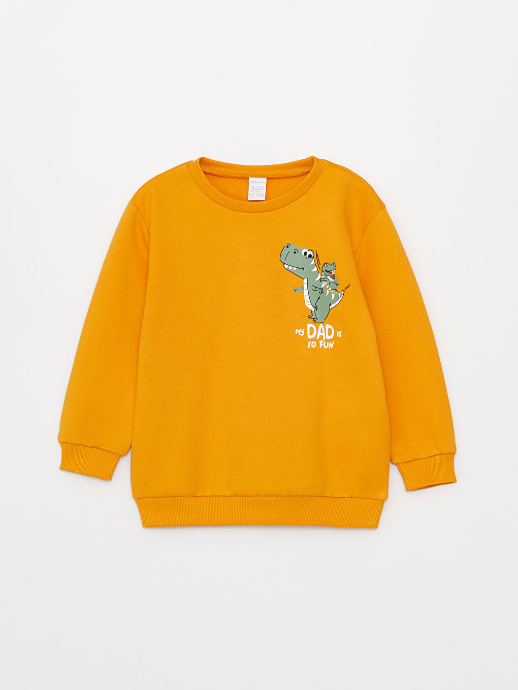 LCW baby Crew Neck Printed Baby Boy Sweatshirt -W35985Z1-FGY