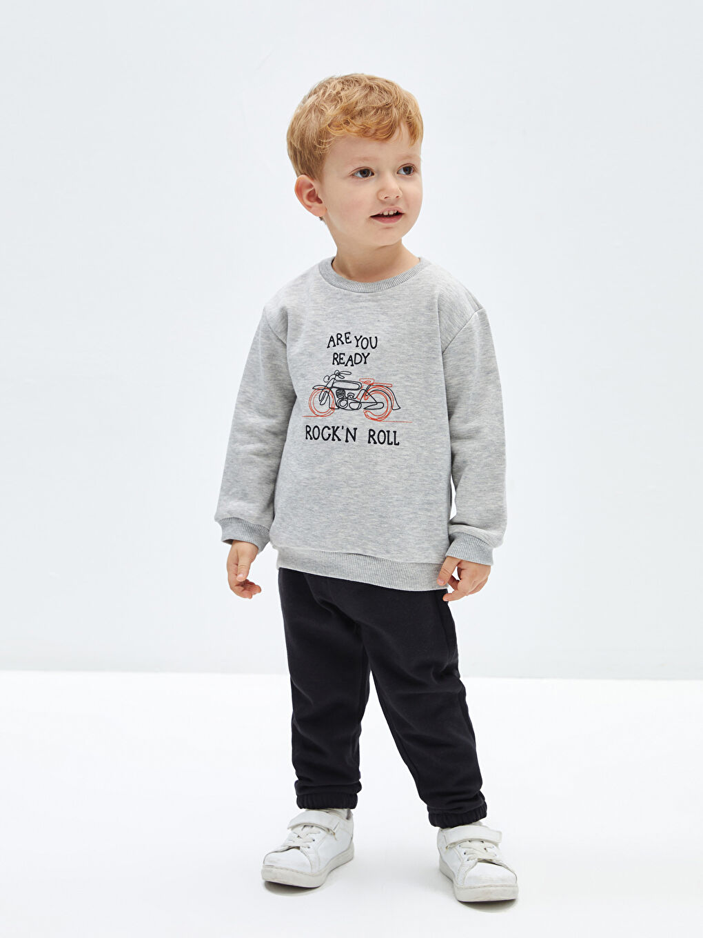 LCW baby Siyah Beli Lastikli Basic Erkek Bebek Jogger Eşofman Alt