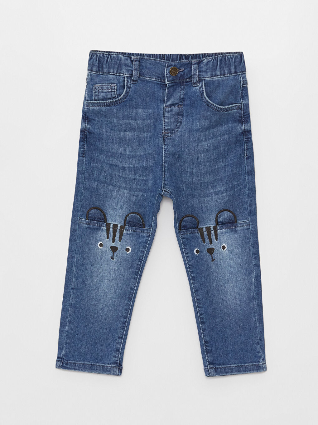 LCW baby Orta İndigo Rodeo Baskılı Erkek Bebek Jean Pantolon - 2