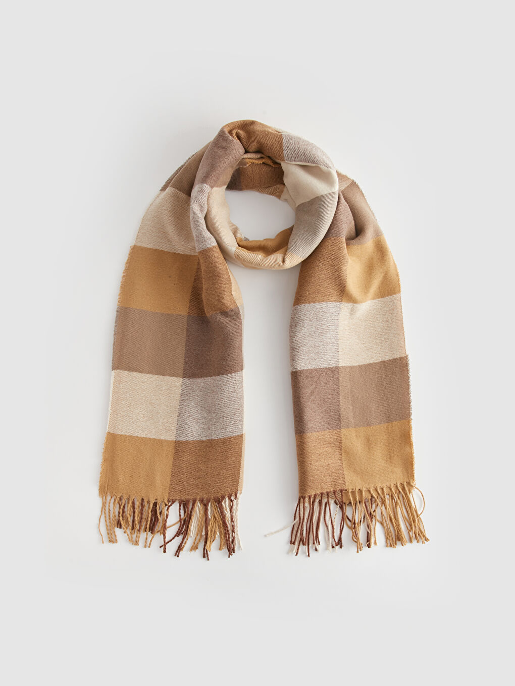 LCW ACCESSORIES Karierter Schal für Damen mit Fransen -W36026Z8-LLN