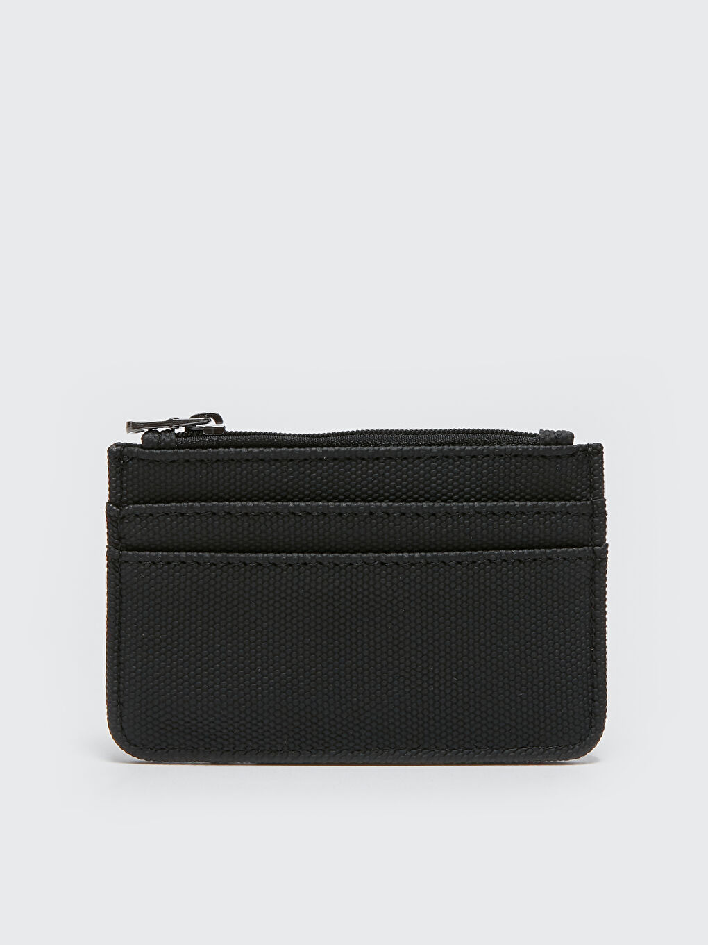 Siyah Düz Deri Görünümlü Erkek Kartlık