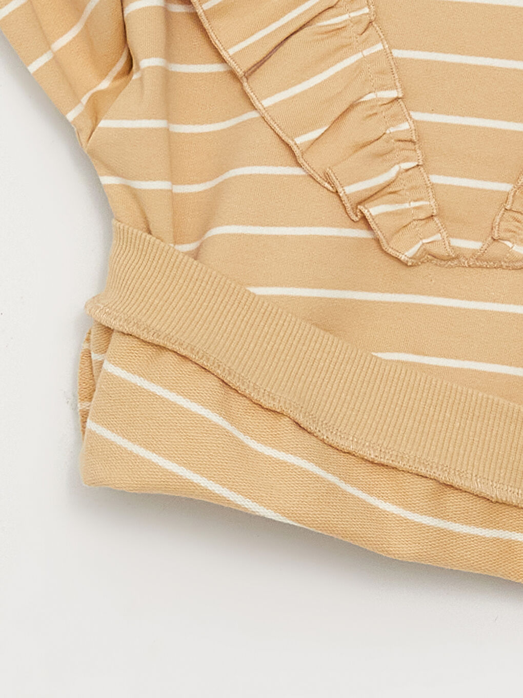 Свитшот с круглым вырезом, длинным рукавом, полосатый, для малышек девочек-1