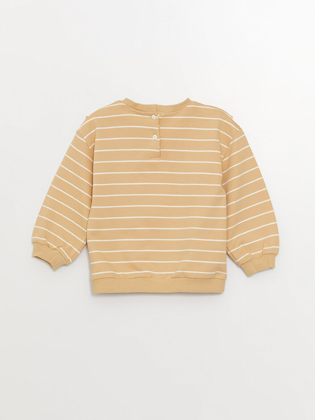 Свитшот с круглым вырезом, длинным рукавом, полосатый, для малышек девочек-2