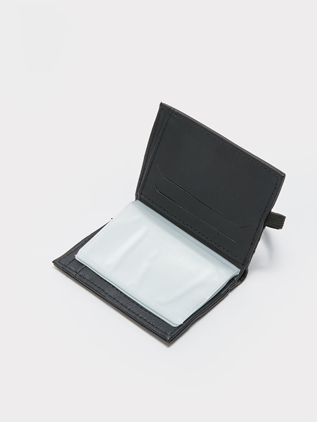 Siyah Deri Görünümlü Erkek Cüzdan-3