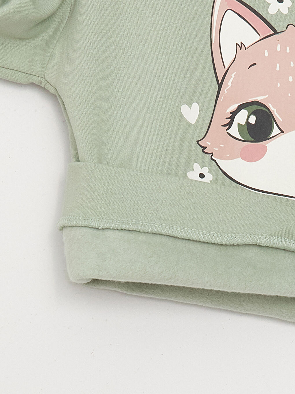 Свитшот с круглым вырезом, длинным рукавом и принтом для малышек девочек-1