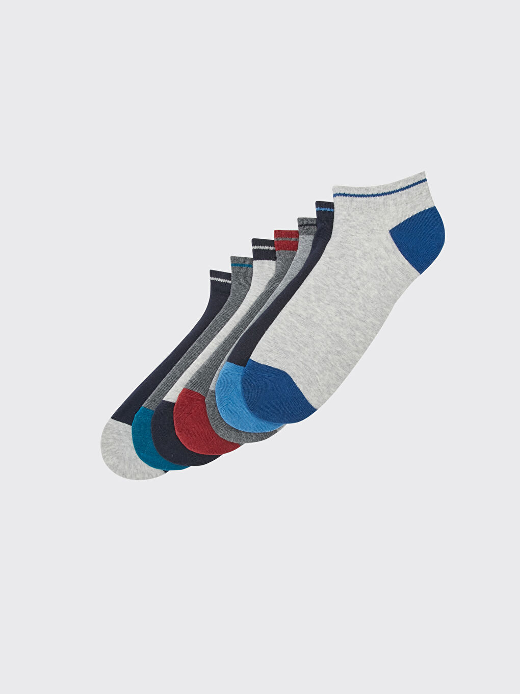 Karışık Çizgili Erkek Patik Çorap 7'li-1