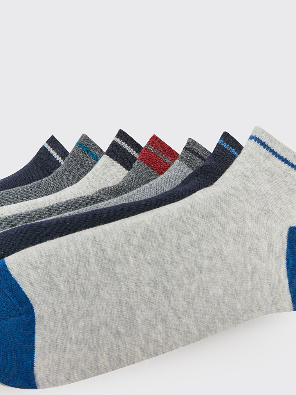 Karışık Çizgili Erkek Patik Çorap 7'li-2