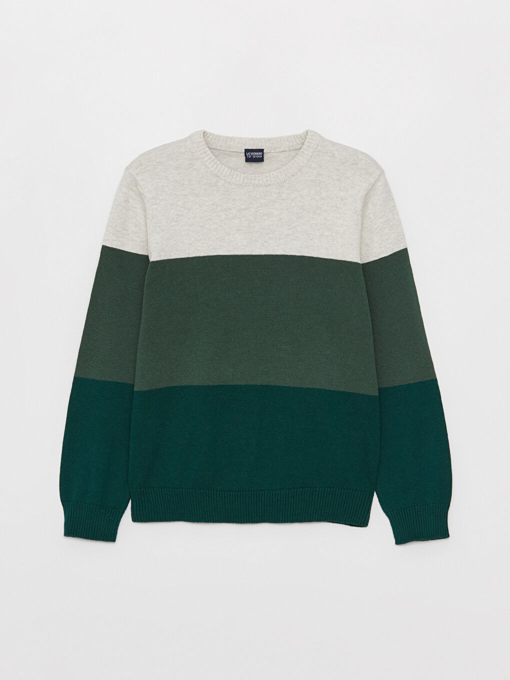Crew Neck Color Block Long Sleeve Boys' Knitwear Sweater