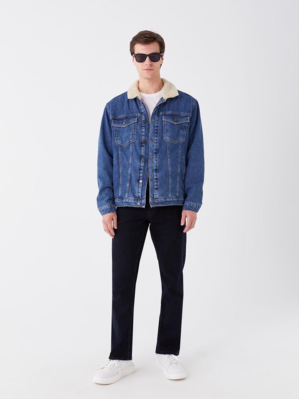 სტანდარტული ჭრა მამაკაცის ჯინსის ქურთუკი-2