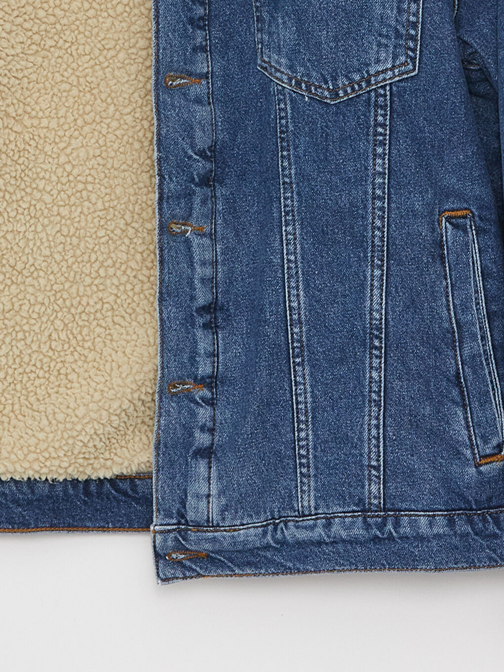 სტანდარტული ჭრა მამაკაცის ჯინსის ქურთუკი-8