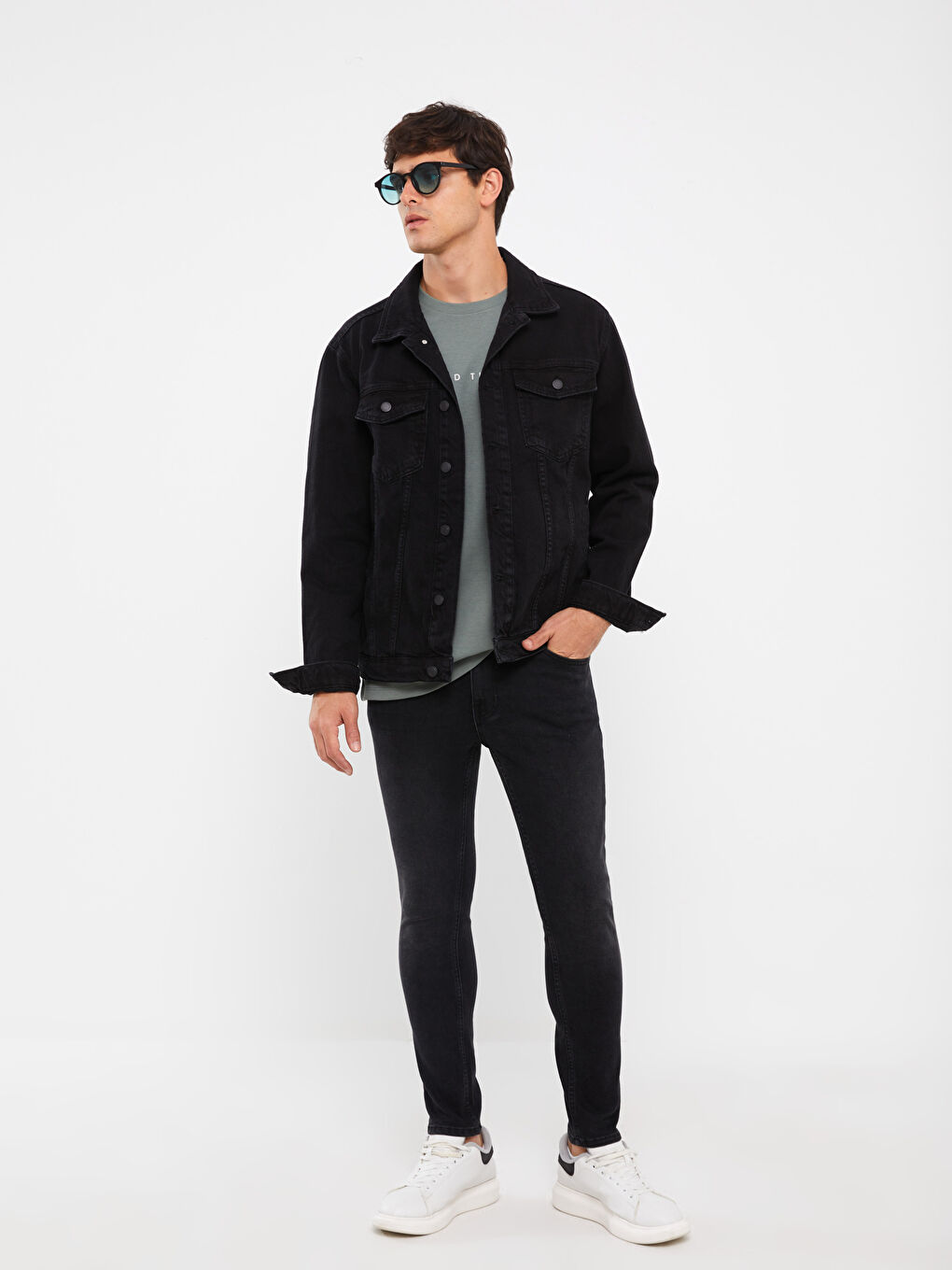 LCW Jeans Siyah Standart Kalıp Erkek Jean Ceket - 2