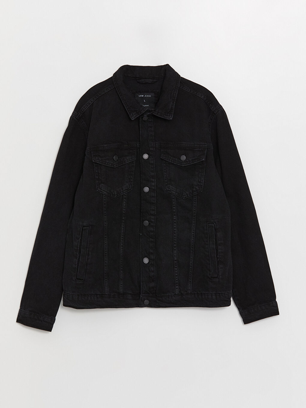 LCW Jeans Siyah Standart Kalıp Erkek Jean Ceket - 5
