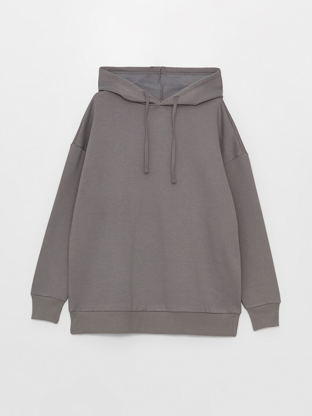 XSIDE Düz Oversize Kadın Kalın Hoodie -W36211Z8-V3U