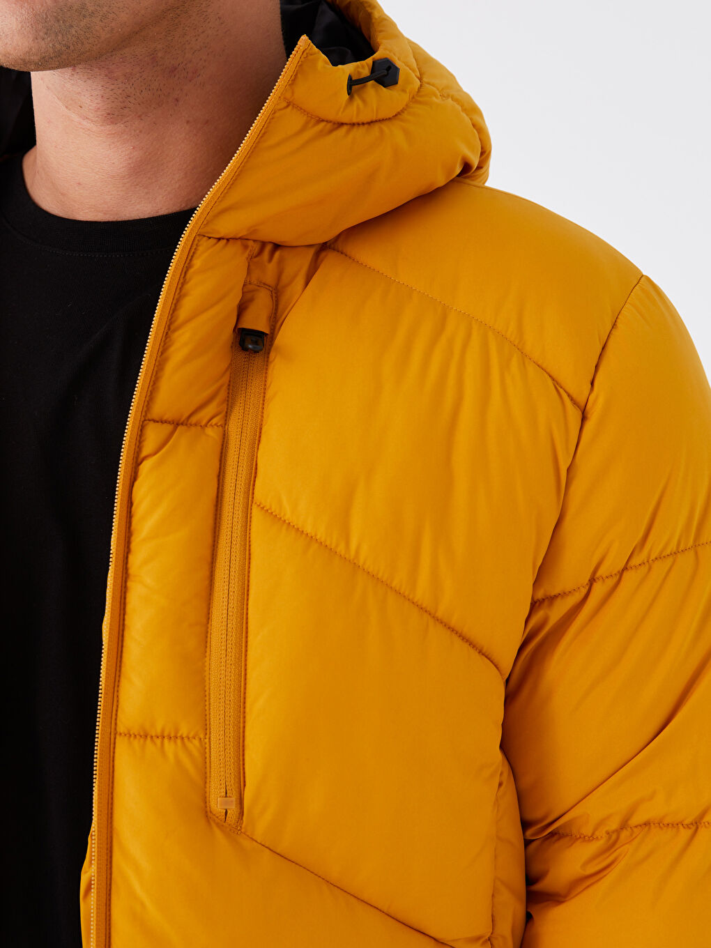 Slim Fit Hooded Men's Puffer Coat-3