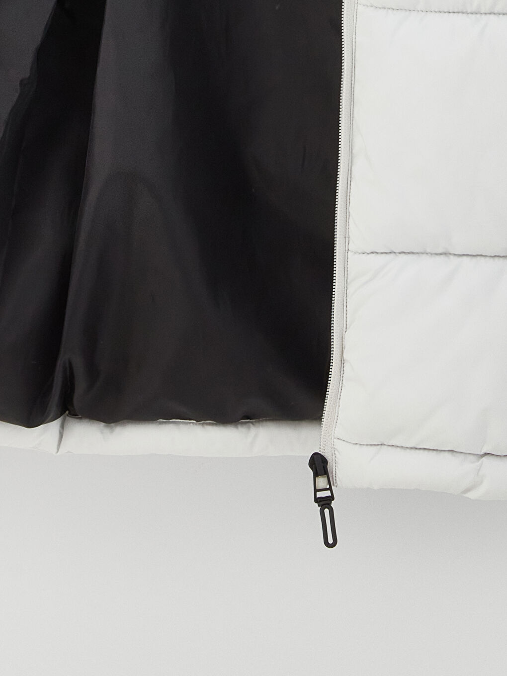 Gri Slim Fit Kapüşonlu Erkek Şişme Mont-7