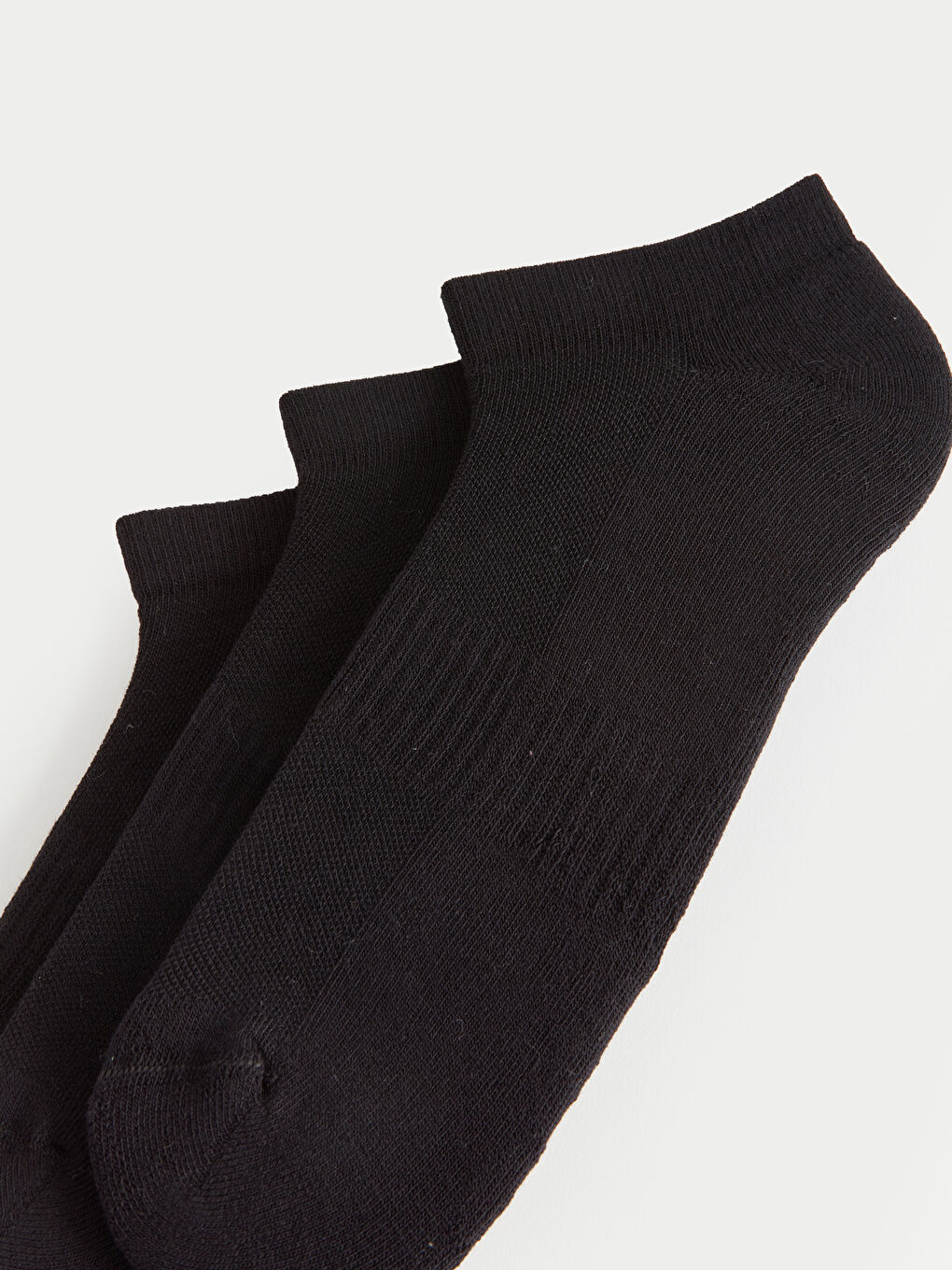 Siyah Erkek Sneaker Çorap 3'lü-2